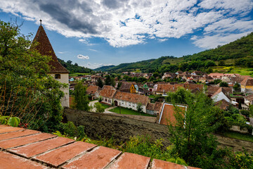 The old saxon village of Biertan in Romania	
