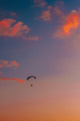 Paraglider no fim de tarde