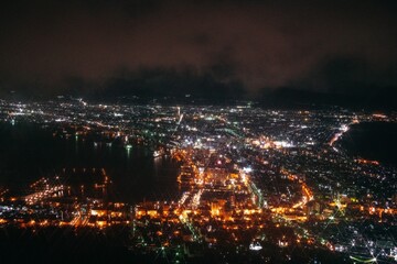 Naklejka premium fireworks over the city