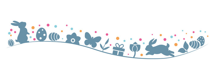 Happy easter banner - decorative vector illustration