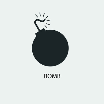 Bomb vector icon illustration sign