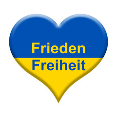 Frieden Freiheit Herz Ukraine