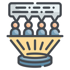 meeting line icon