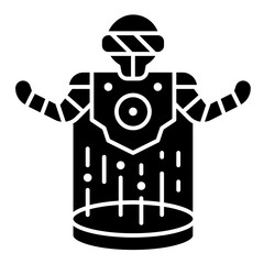 robotic glyph icon