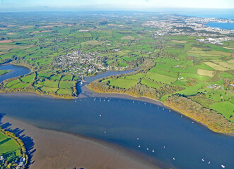 	
Aerial view of the River Dart and Torbay , Devon	