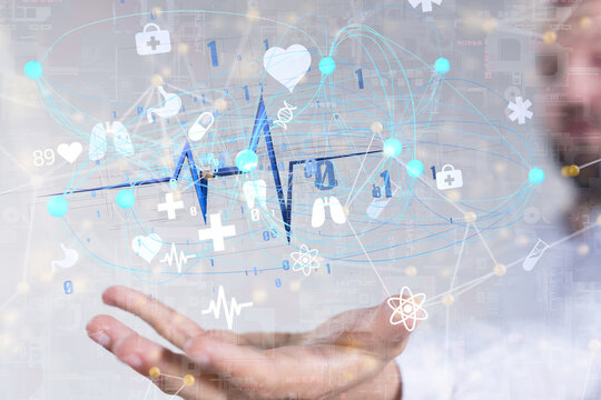 Global network. Blockchain. 3D illustration. Neural networks and artificial intelligence. Abstract