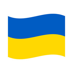 Ukraine flag wave sign icon