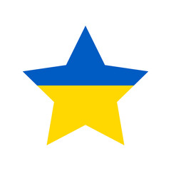 Ukraine flag star icon symbol