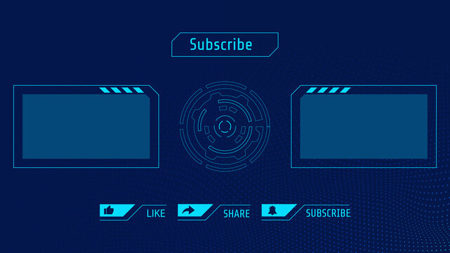 Youtube End Screen Template. Youtube Video Template, background, Outro Card, 
endscreen, banner, channel. Social media design.