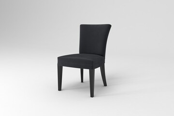 Fototapeta premium Perspective view, Modern Chair, minimal concept, Studio shot of stylish chair isolated on white background 3d rendering