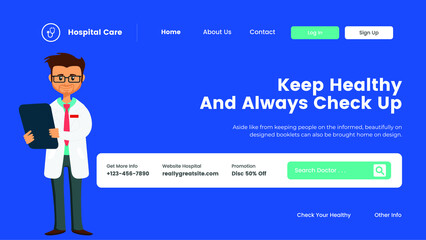 Landing page website Health Hospital