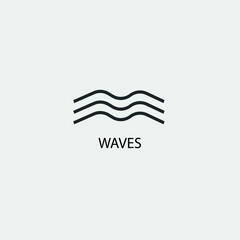 Waves vector icon illustration sign
