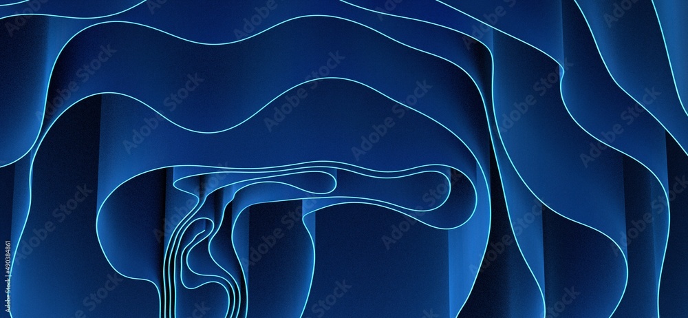Poster abstract blue waves stripe pattern background