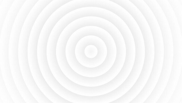 Abstract white and grey circle pattern background with smooth gradient radial blur. Modern luxury template wallpaper. Video 3d animation Ultra HD 4K
