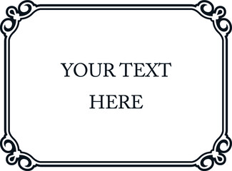 Vector album cover vintage style border frames