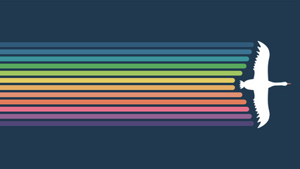 Rainbow trail goose © Fotostock32