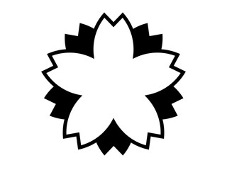 桜のエンブレム：黒