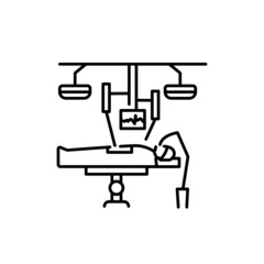 Robotic surgery color line icon. Pictogram for web page