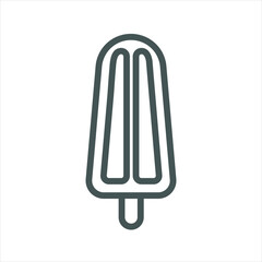 Ice Cream Popsicle Summer Simple Line Icon