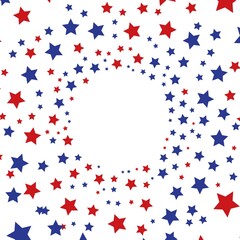 Colorful stars particle tunnel to place your content. Vector illustration.