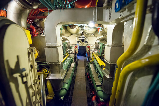 Inside a Submarine in Milan, Italy.
