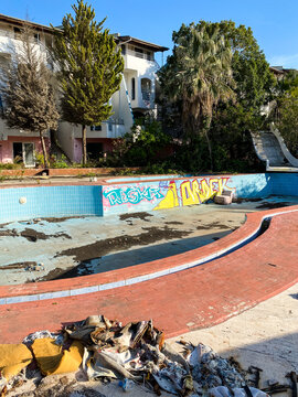 Lost abandoned swimming pool in Turkey