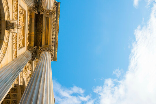 Peace Arch in Milan with Sunlight in Lombardy, Italy