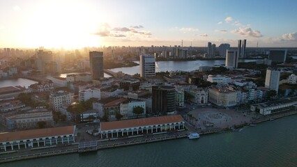 Aerial view of Recife, Pernambuco state, Brazilian Northeast