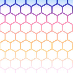 Colorful hexagon wall texture background. 3d rendering.	