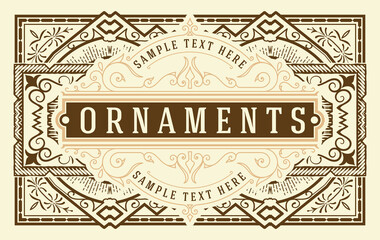 Western card with vintage style