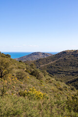 Vue sur le Fort Béar dominant la mer et les terres (Occitanie, France)