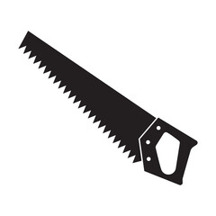 Hand saw vector icon.