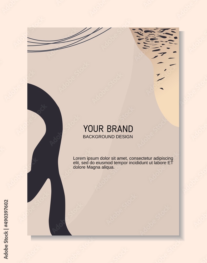 Poster geometric shape background template design with abstract patterns
