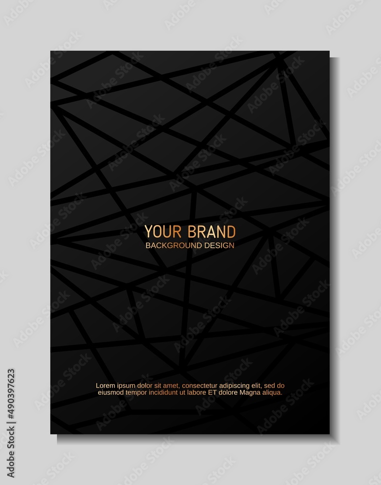 Poster geometric shape background template design with abstract patterns
