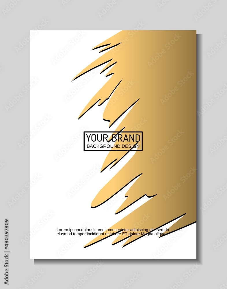 Poster geometric shape background template design with abstract patterns
