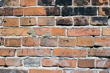 Background of old brick wall pattern texture.