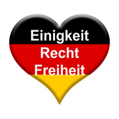 Herz Deutschland Einigkeit und Recht und Freiheit