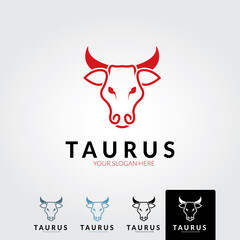 Minimal taurus logo template - vector