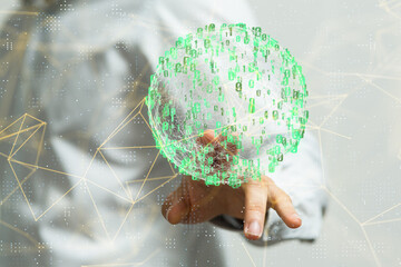 Technology background. Big data concept. Binary