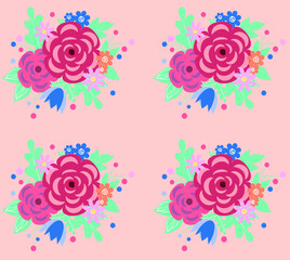 Beautiful modern card with  floral element.Vector.EPS10.