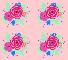 Naadloos Behang Airtex Bloemen Beautiful modern card with  floral element.Vector.EPS10.