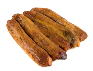 Dried bananas isolated on white background