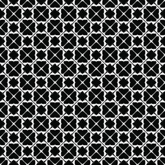 Black and white seamless pattern texture. Greyscale ornamental graphic design. Mosaic ornaments. Pattern template. Vector illustration. EPS10.