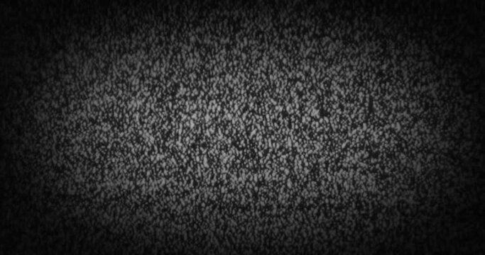 Old Retro TV - Static tv black and white noise caused by bad signal reception. Changing channels on an old TV