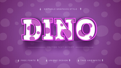 Dino - Editable Text Effect, Font Style