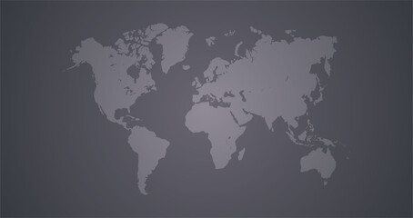 World map horizontal and earth continents flat vector illustration. 
