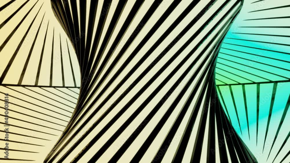 Aufkleber hypnotic 3d tunnel with lines rotates. design. hypnotic model of rotating torus with lines. rotating