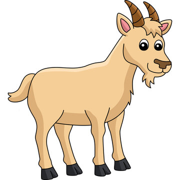 Goat Cartoon Colored Clipart Illustration