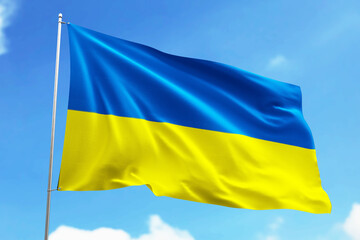 Flaga UKRAINY - obrazy, fototapety, plakaty