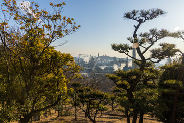 日本の岡山県倉敷市の夜景がとても美しい水島コンビナート
